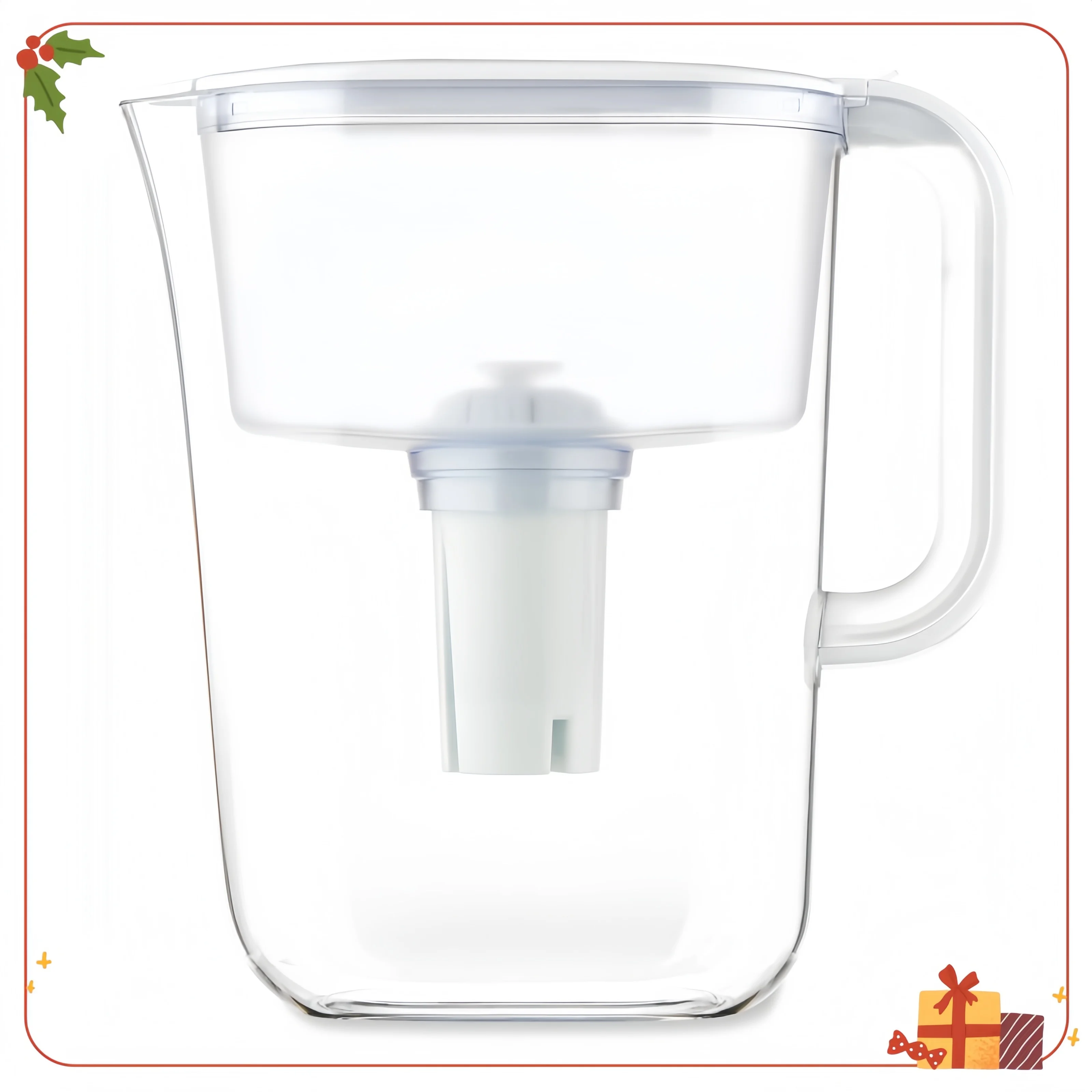 Great Value Water Filter Pitcher, 7 Cup Capacity, Digital Timer Indicator Water Filter, Filter Drinking Water. 1.7 lbs