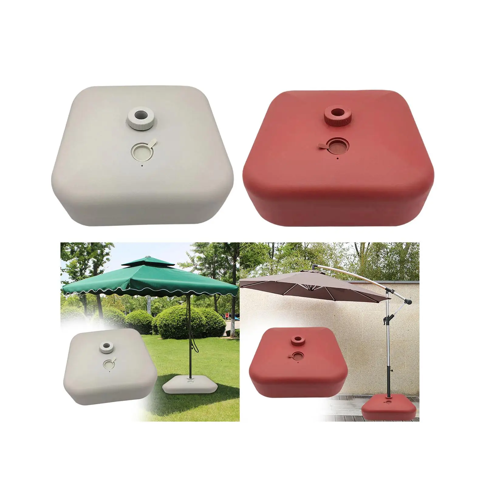 Umbrella Base Stand 25L Water Filled Parasol Pole Holder Shelter Patio Umbrella Stand for Fishing Garden Yard Lawn Backyard