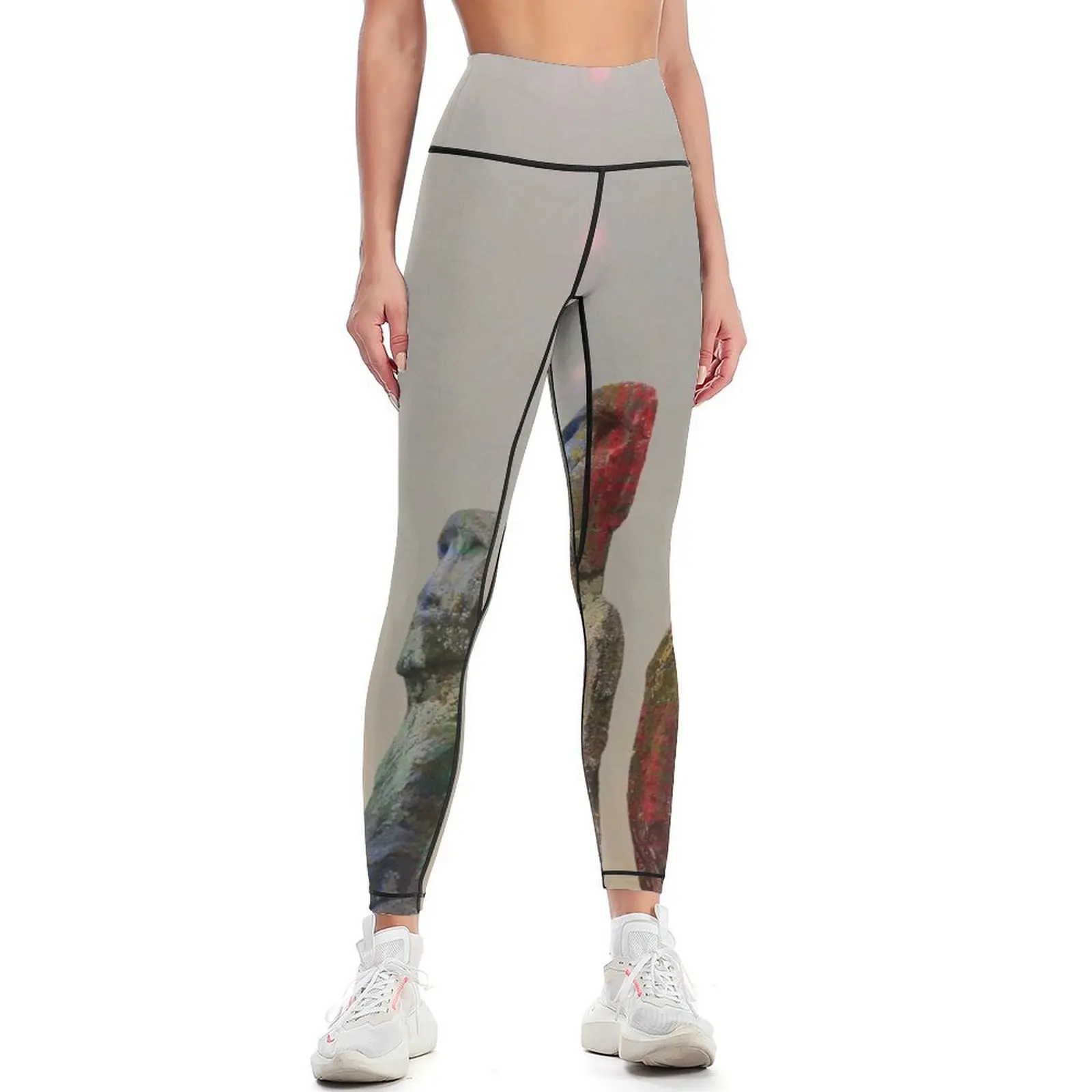 

Sacred Places - Easter Island Rapa Nui Moai Figures Leggings gym's clothing sportswear gym Women's push up Womens Leggings