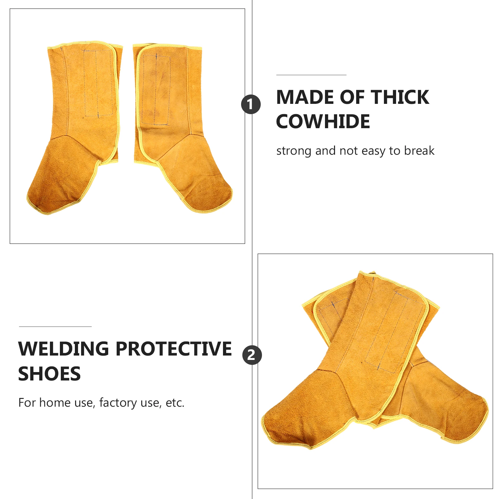 Welding Foot Cover Welder Protective Cowhide Shoe Resistant Scald Abrasions Lightweight Practical Use Long Time
