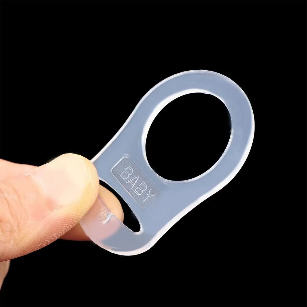 Clear White Button Transparent Holder Ring 10 Pcs Adapter Pacifier Clip Adapter Pacifier Clip Dummy