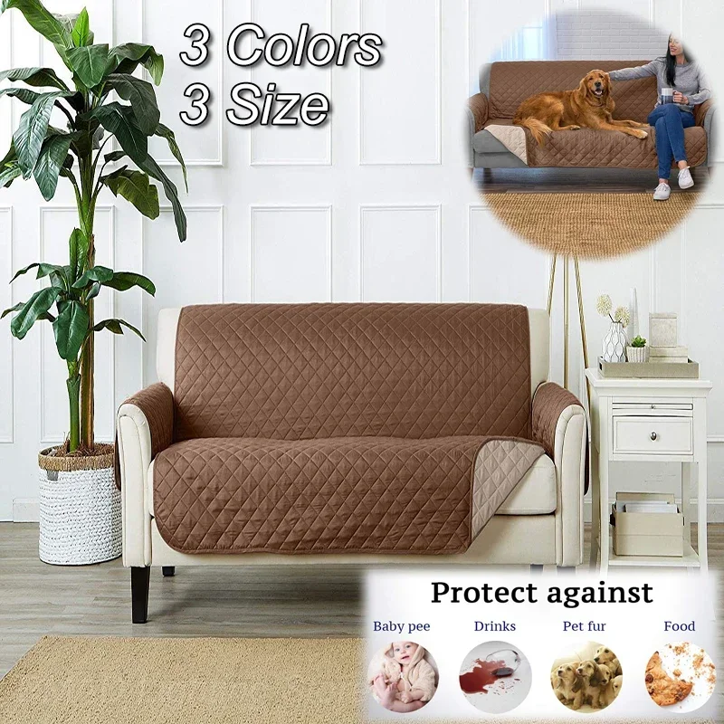 1 2 3 Seater Waterproof Sofa Cover Pet Dog Kids Sofa Mat Couch Slipcovers For Living Room Dustproof Furniture Protector Covers