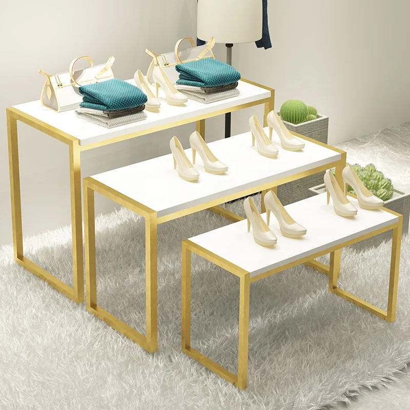 Customized. Display Table Showroom Decor Luxury Store Nsting Tables Furniture Clothing Store Display Table Handbag Shoes Display