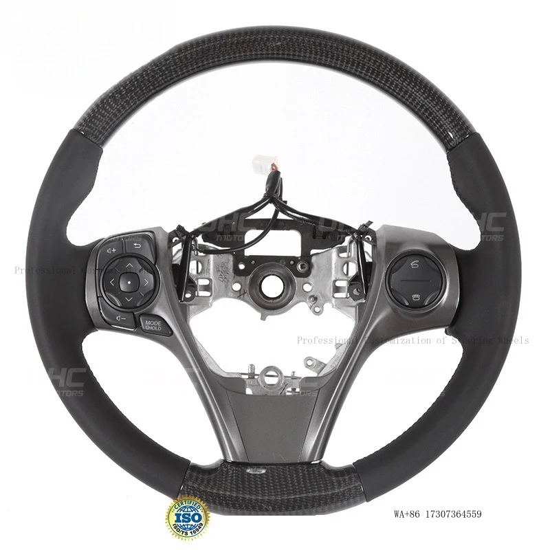 Suitable for Toyota Highlander, Sienna, Hilux overseas models, Harrier 60 modified carbon fiber steering wheel