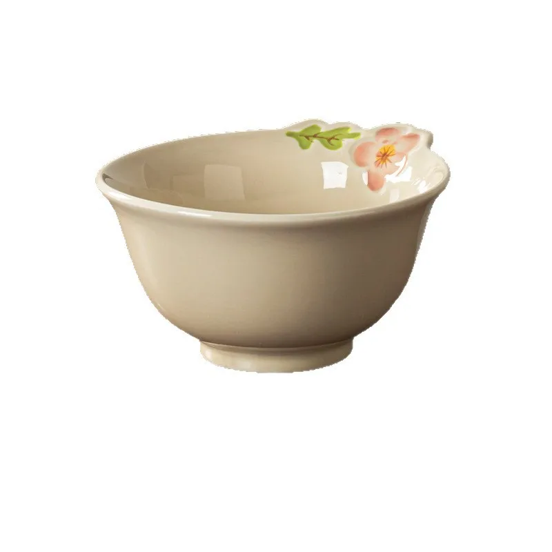 

CX Floral Bowl Underglaze Color Small Fresh Ceramic Tableware Dish Set Household Plates Housewarming New Home