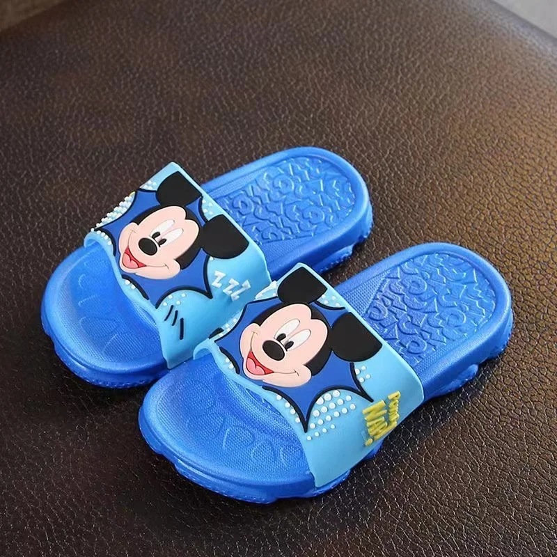 Chinelos antiderrapantes de mickey mouse para crianças, chinelos legais para meninos e meninas, lar, bebê, menina, 2 anos, 3, verão