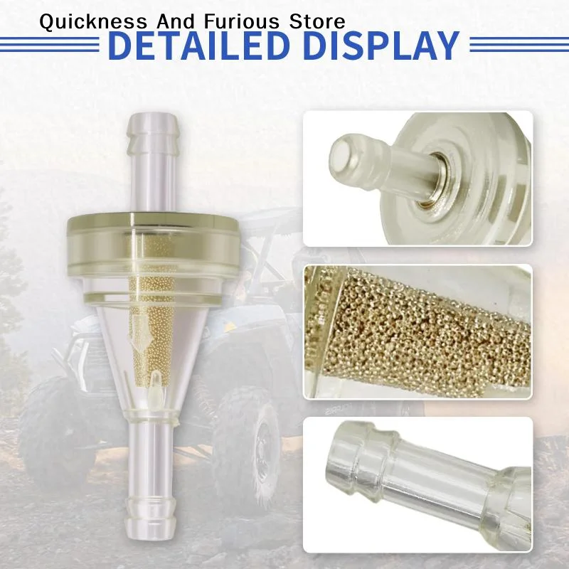 【MO】Small Engine Fuel Filter 1/4 Inline Fuel Filter For Gas Engine ATV Dirt Bike Motorcycle Go Kart UTV Snowmobile - view 4