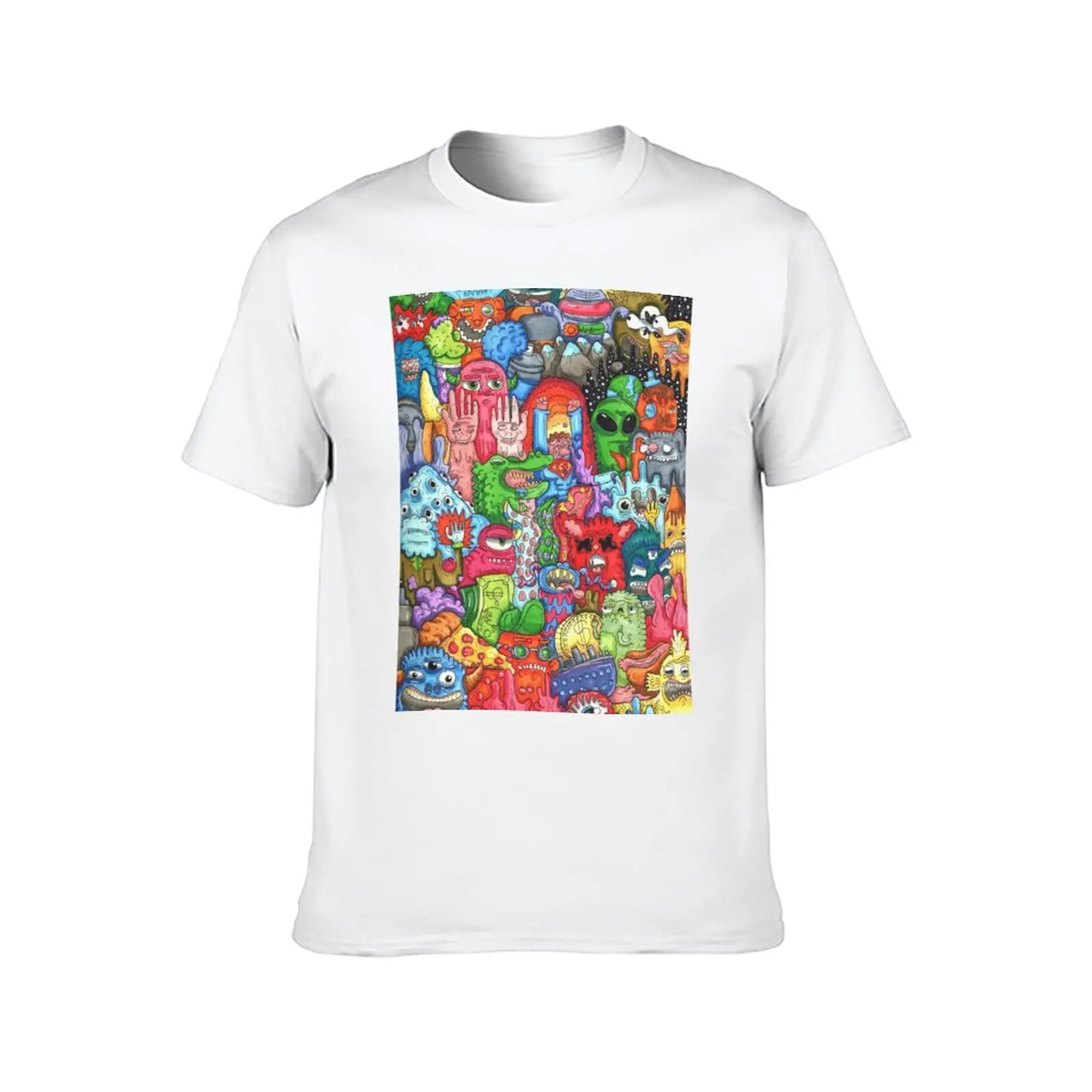 Doodle Art T-Shirt cheap stuff Anime t-shirt cotton man t-shirts oversizeds men t shirt