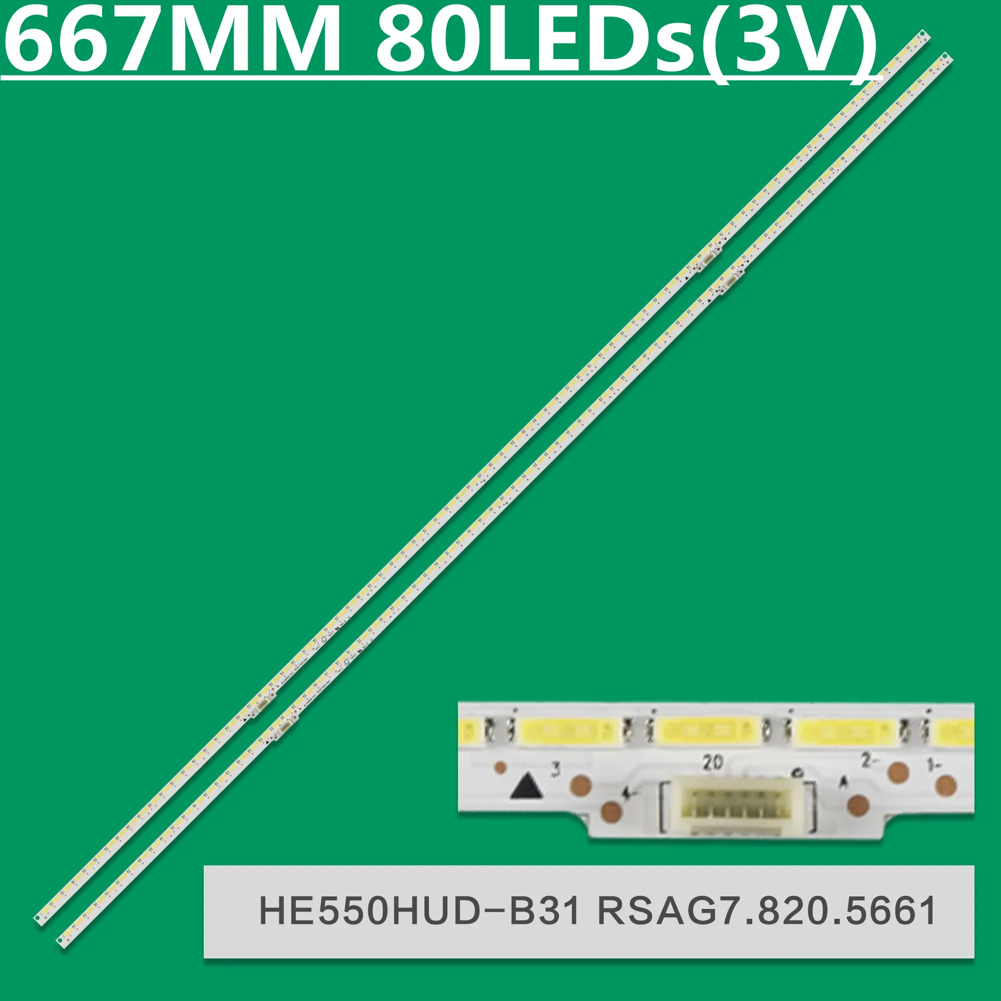 Tira de LED para iluminación trasera 80 lámparas para 55K681 55K680 55K680UAD 55K680GWN LED55K680X3DU HE550HUD-B31 B32 RSAG7.820.5597 RSAG8.038.4108