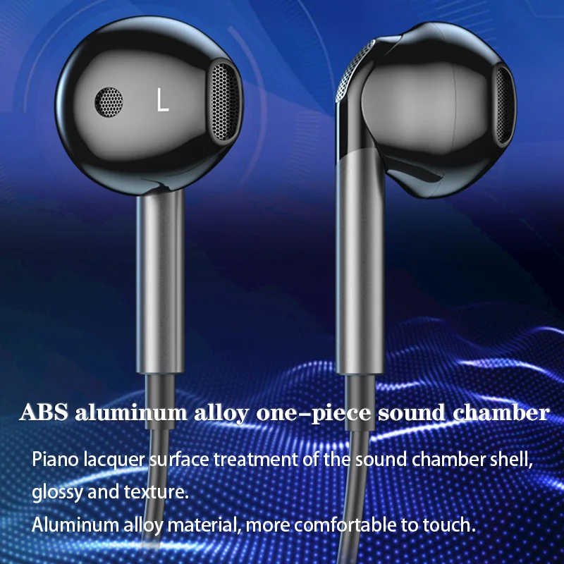 Vendita calda Auricolare in-ear Auricolari cablati di altissima qualità HIFI Sport e affari Auricolari HD in lega di alluminio ABS tutto in uno