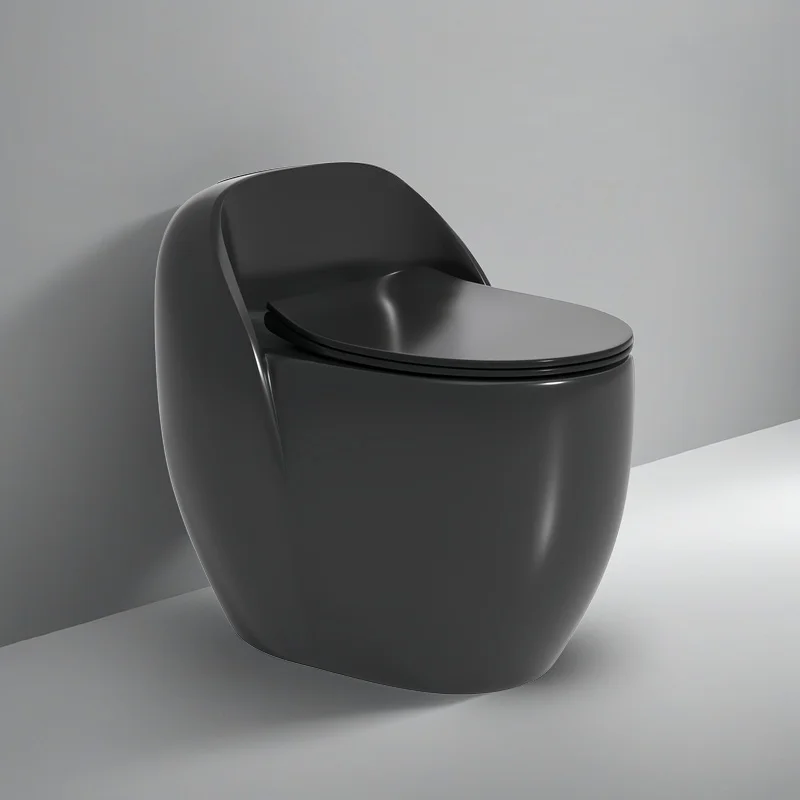 Modern Creative Dual-Flush Round One-Piece Ceramic Toilet Available in Multiple Colors