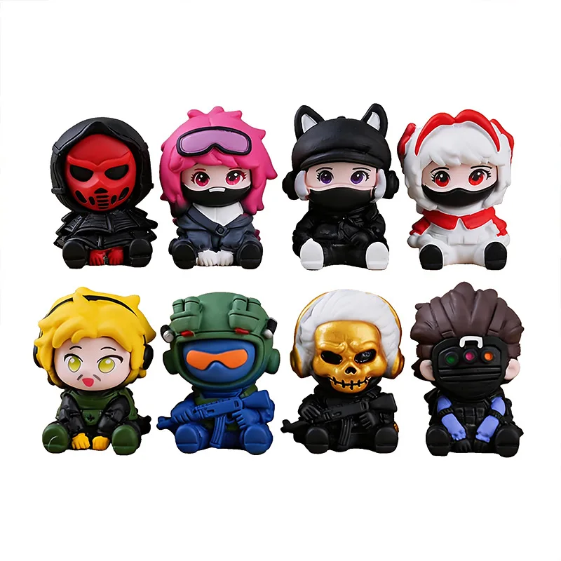 New Game Delta Force Figurine Desktop Ornament Cute Resin Figurine Boy for Gift