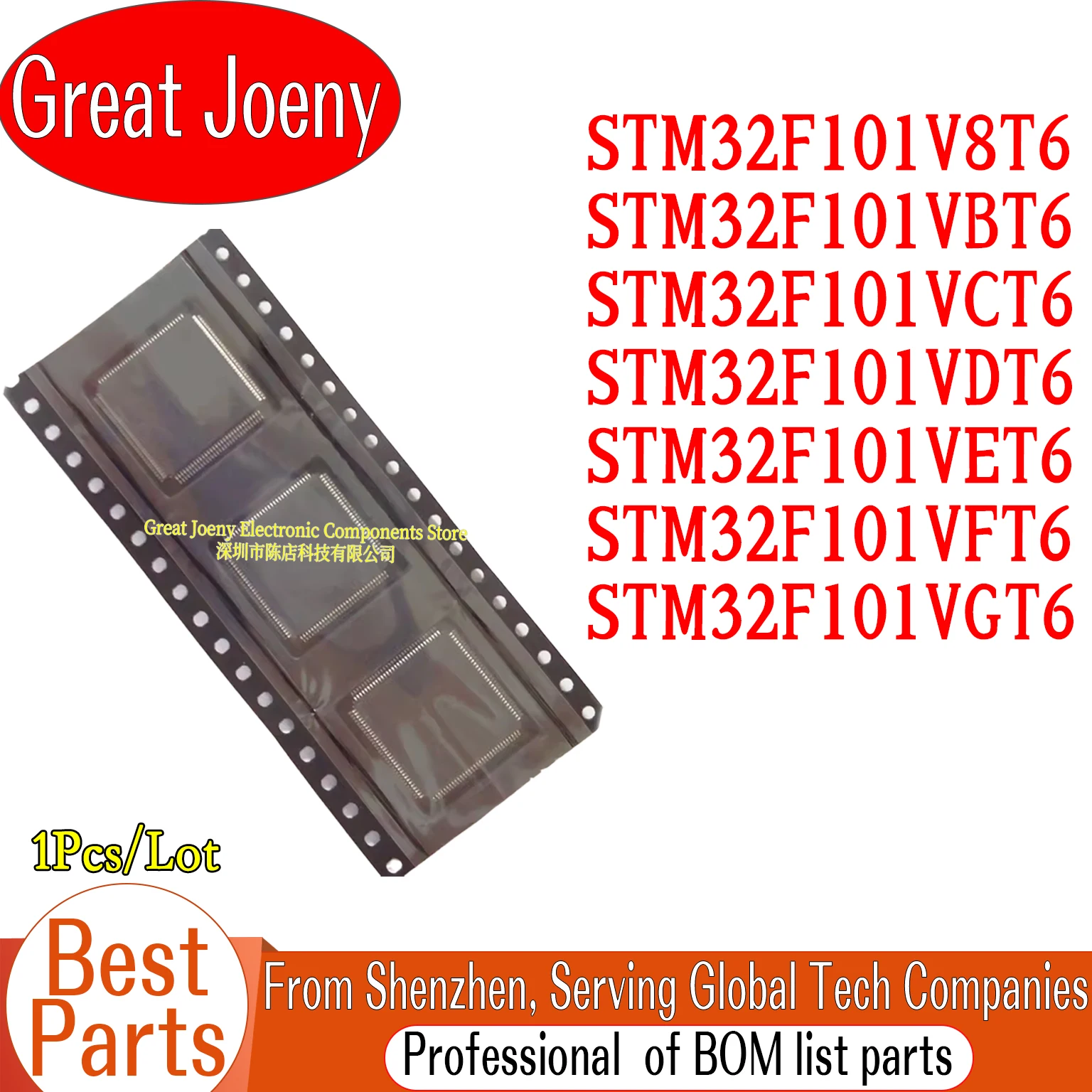 

100% New Original STM32F101V8T6 STM32F101VBT6 STM32F101VCT6 STM32F101VDT6 STM32F101VET6 STM32F101VFT6 STM32F101VGT6
