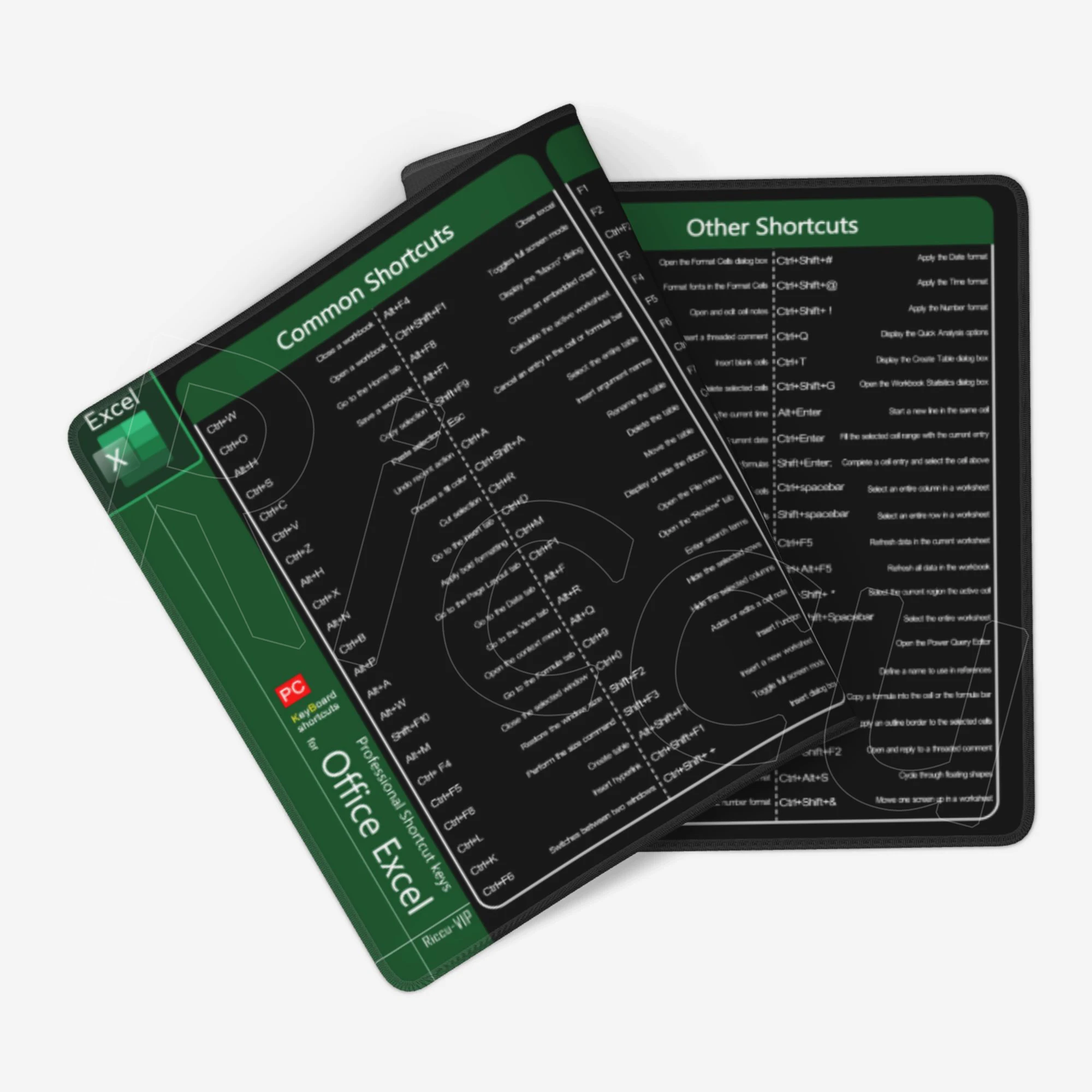 Riccu Excel Alas Meja Pintasan 90X40Cm Alas Mouse Komputer Kantor Diperpanjang Alas Mouse Keyboard Xxl dengan Tepi Dijahit Alas Anti-selip