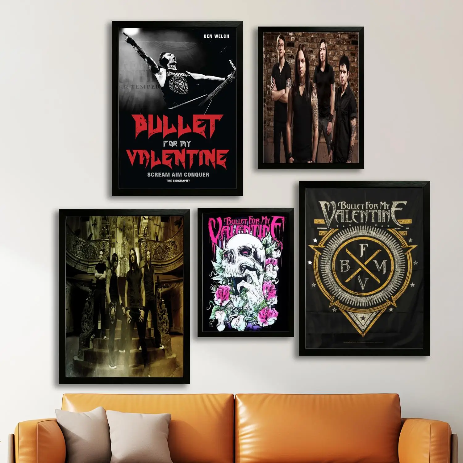 Bullet for My Valentine Canvas Art Poster and Wall Art, Picture Print, Modern Family Bedroom Decor, Posters,Decorative painting