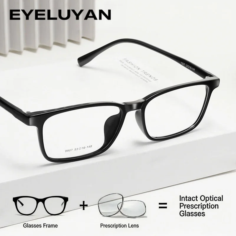 EYELUYAN Anti Blue Light Prescription Glasses Progressive Myopia Reading Eyewear for Men And Women Fashion TR90 Plastic Frame