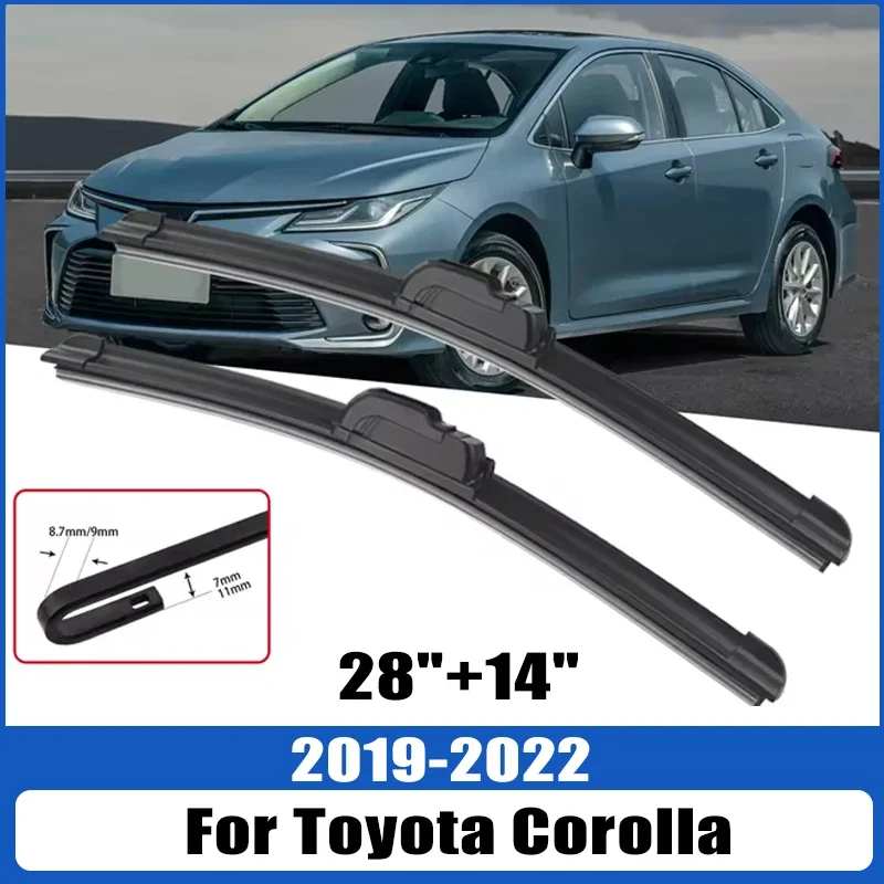 

For Toyota Corolla 2019-2022 2020 2021 Wiper Front Wiper Blades Windshield Windscreen Window Brush 28"+14" Car Accessories