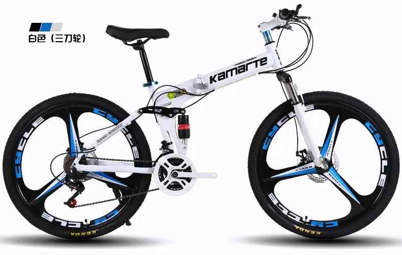 Opvouwbare mountainbike met zachte staart, schokabsorberende student off-road fiets voor woon-werkverkeer met variabele snelheid