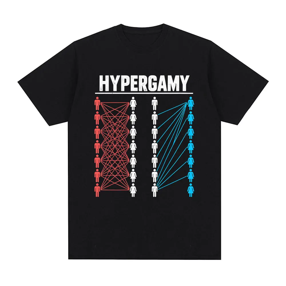 Hypergamy Meme Lustige Dating-Strategie T-Shirts für Männer und Frauen, modisches, lässiges, übergroßes T-Shirt, 100 % Baumwolle, Rundhalsausschnitt, kurzärmeliges T-Shirt – Detail 2