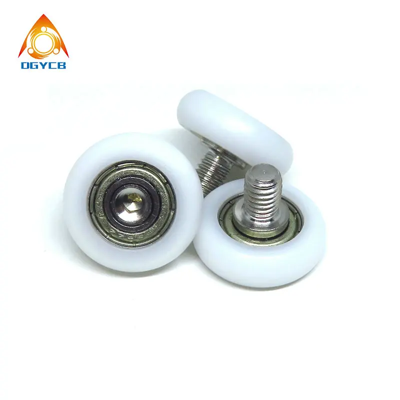 

4pcs POM Bearing Roller 22mm With Screw M6 BSR69622-7C1L6M6 Nylon Plastic Bearing Pulley 22mm Drawer Pulley With Screw M6