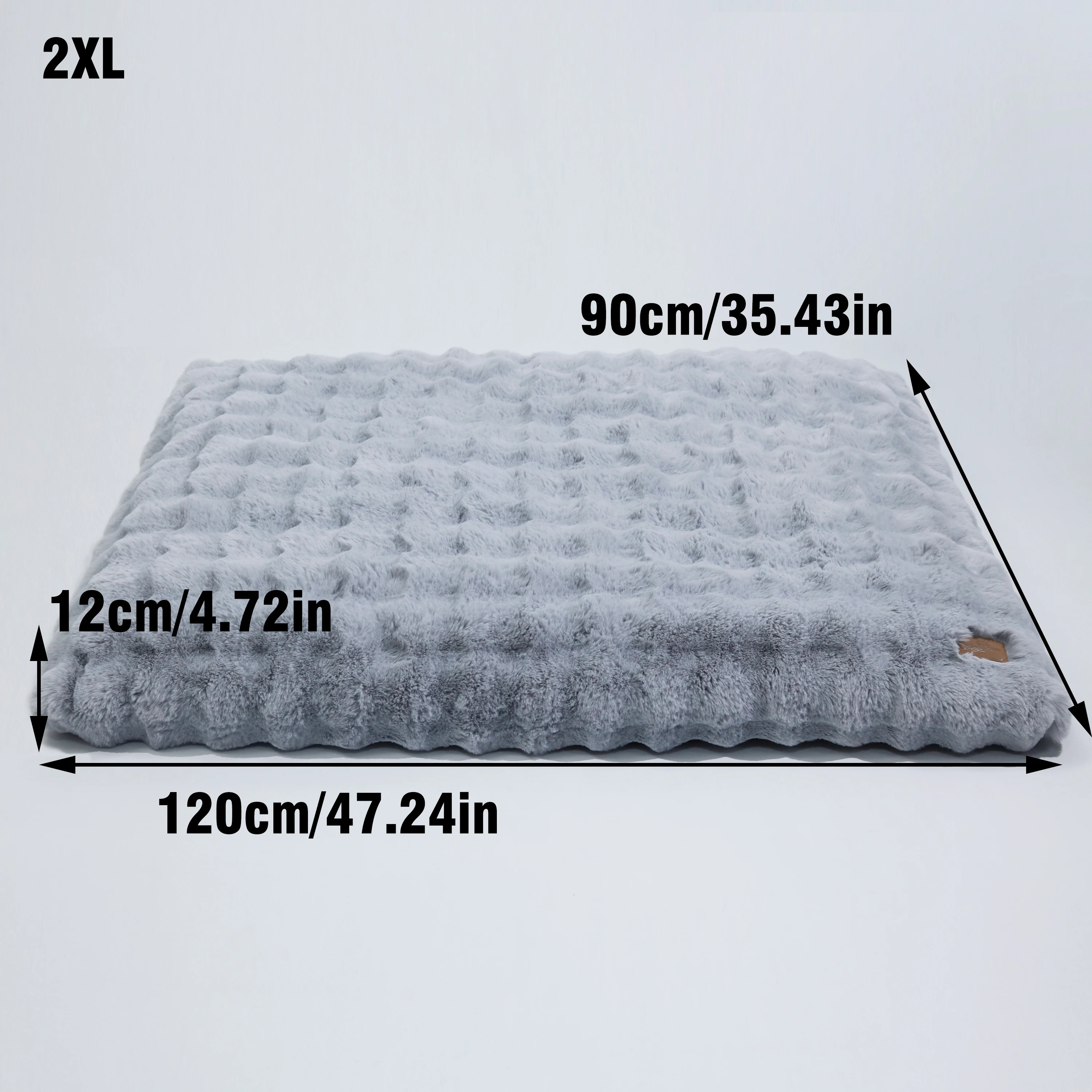 Fluffy Dog Crate Bed for Extra Large Dogs, Plush Faux Fur Crate Pad, Calming Anti Anxiety Dog Bed, Washable Soft Warm Crate