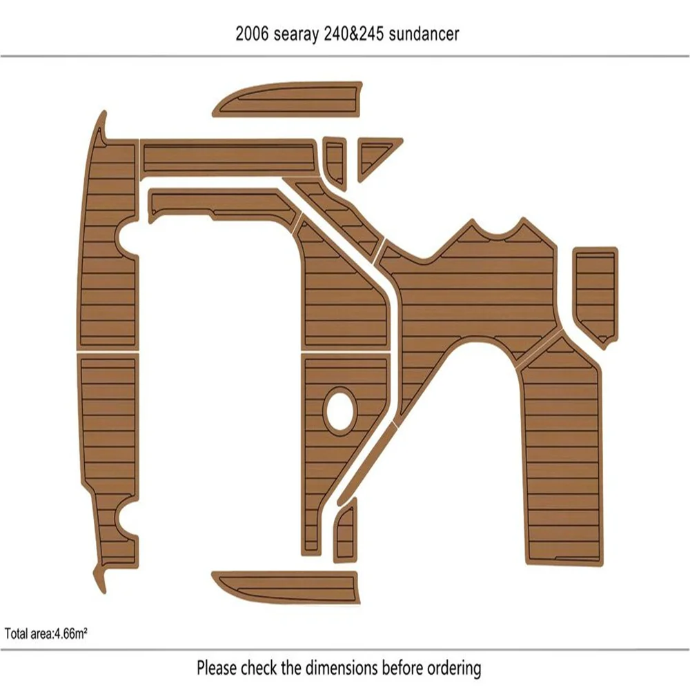 

2006 searay 240&245 sundancer Cockpit Swim Platform 1/4” 6mm EVA FAUX floor SeaDek MarineMat Gatorstep Style Self Adhesive