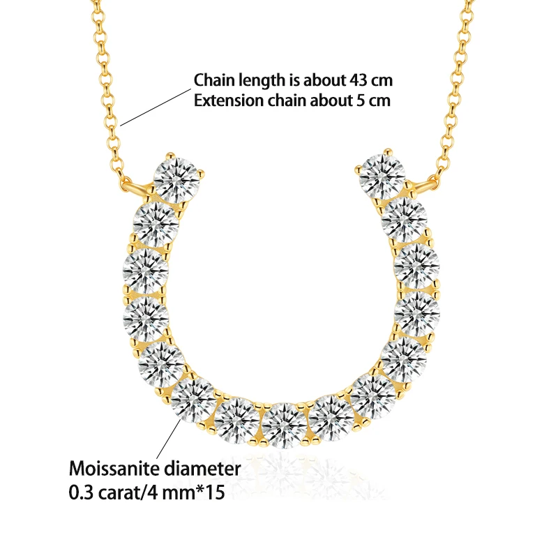 925 الفضة 4 مويسانيتي مزاجه كلاسيكي بسيط أزياء الرجال والنساء زوجين قلادة سلسلة الترقوة #5