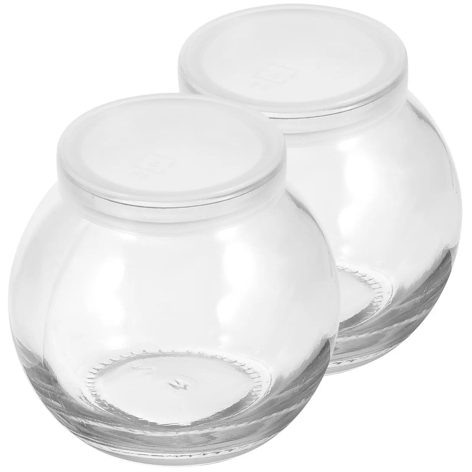 

2 Pcs Jelly Pudding Bottle Mold Containers for Food Glass Yogurt Jars Drink Transparent Plastic Bottles