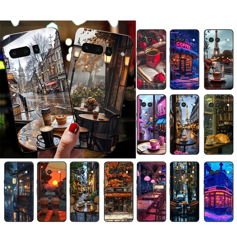 

Phone Case For Google Pixel 10 9 Pro XL 9A 8 7 6 Pro Pixel 8A 7A 6A Pixel 8 7 6 5 Coffee Cafe night Aesthetic Case