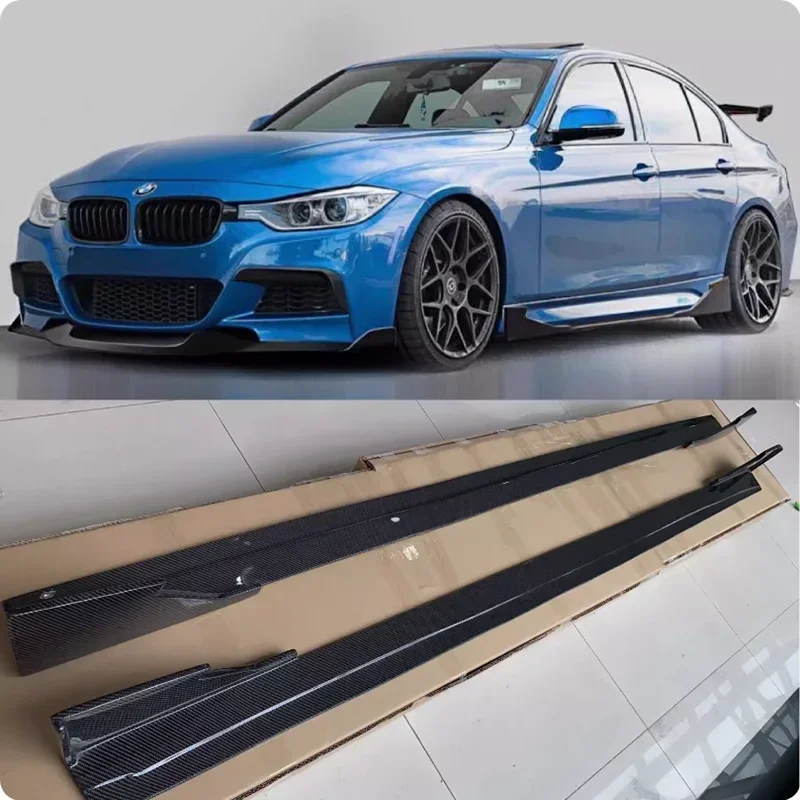 

For BMW 3 Series 320 328 330 2012-2019 High Quality Carbon Fiber Car Bumper Lip Side Skirt Spoiler Cover