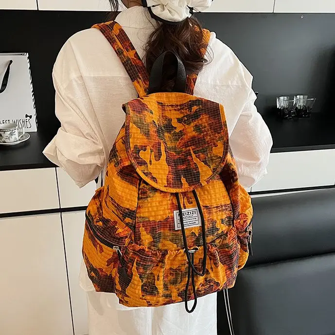 

Fashion Tie Dye Backpack Women Drawstring Large Capacity Student School Bags Ladies Lightweight Unisex Style Mochilas Mujer 2025