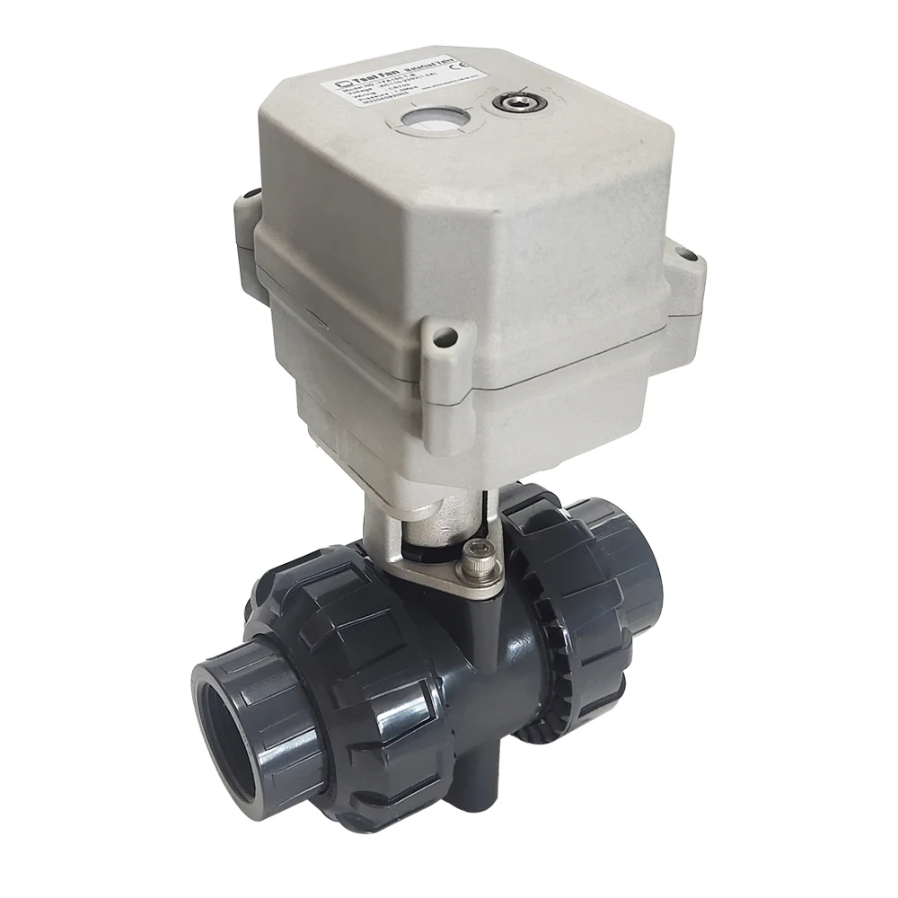 DN25 Electric Control Valve U-PVC True Union End , 2