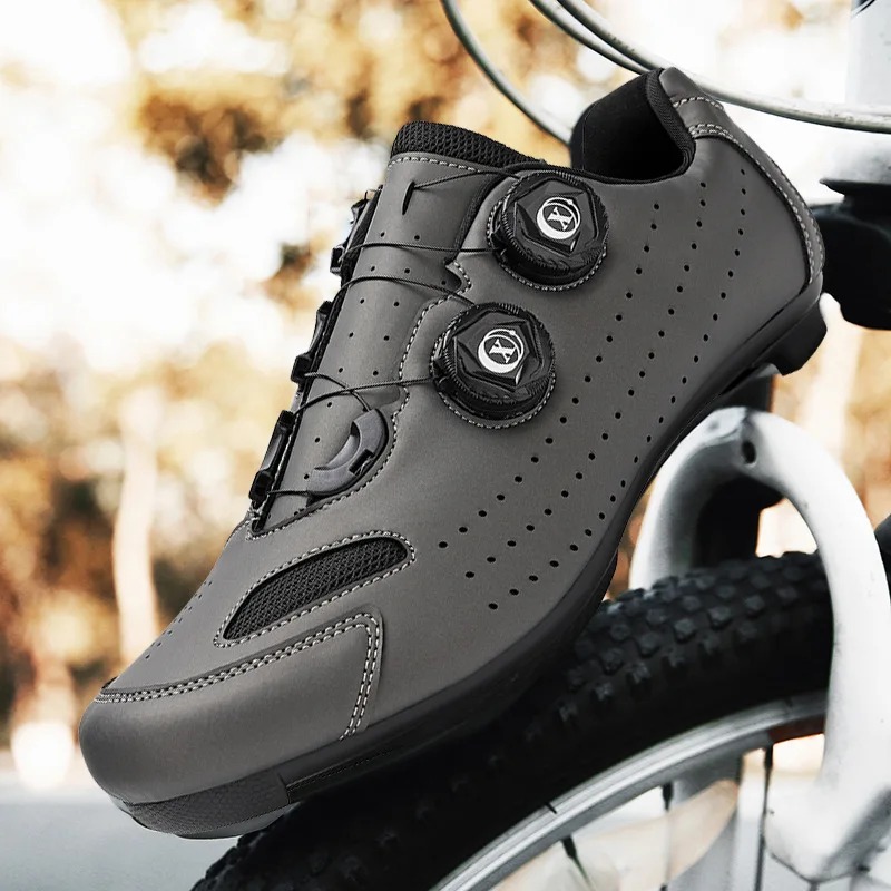 Nieuwe Zomer Fietsschoenen Mtb Cleat Zelfsluitende Mountainbike Sneakers Heren Wielrennen Schoenen Fiets Schoenademend Plat