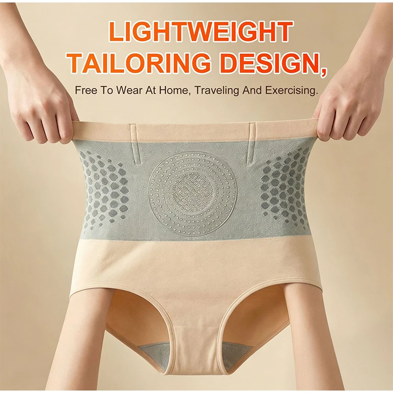 Seamless Honeycomb Tummy Control Panties High Waist Soft Comfortable Breathable Skin Friendly Shapewear Underwear Multicolor image 3