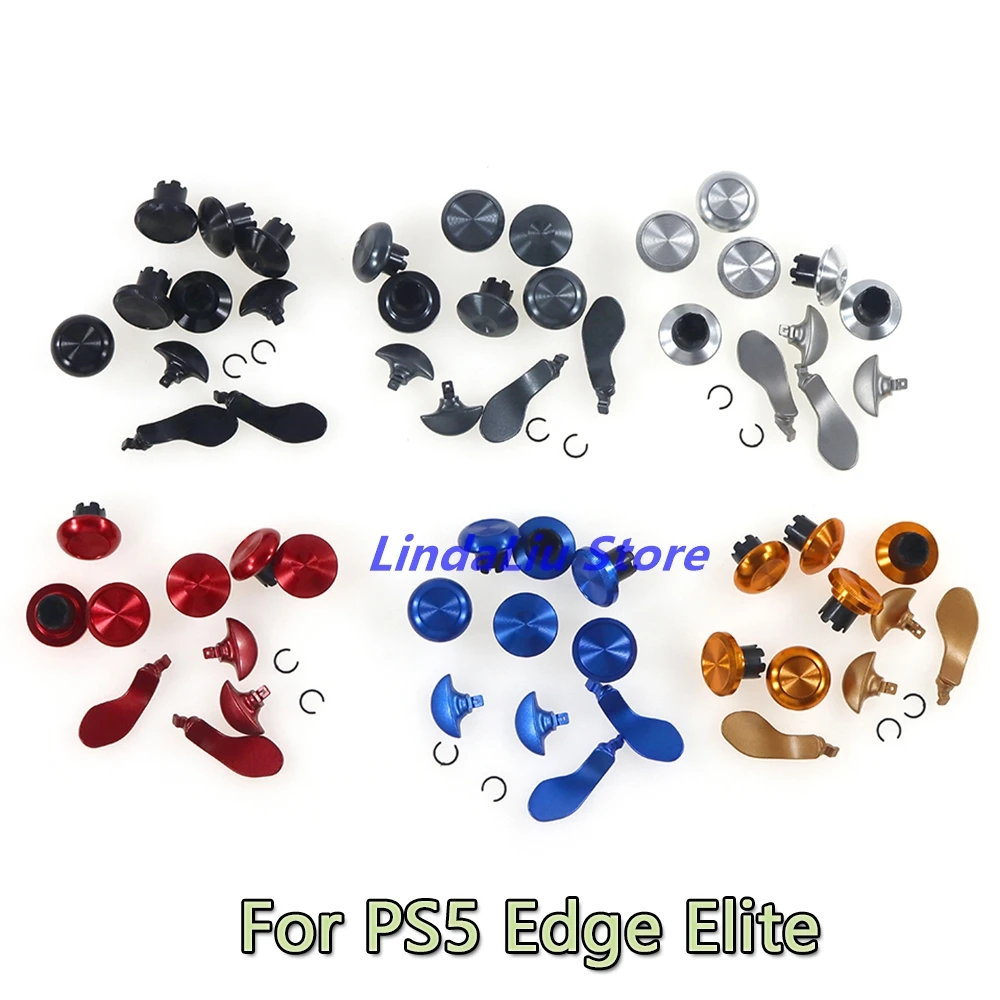 

10Sets Rocker Cap Kit for PS5 Elite Metal Paddle Back Button Mushroom Cap Replacement Accessories for PS5 Edge Controller Parts