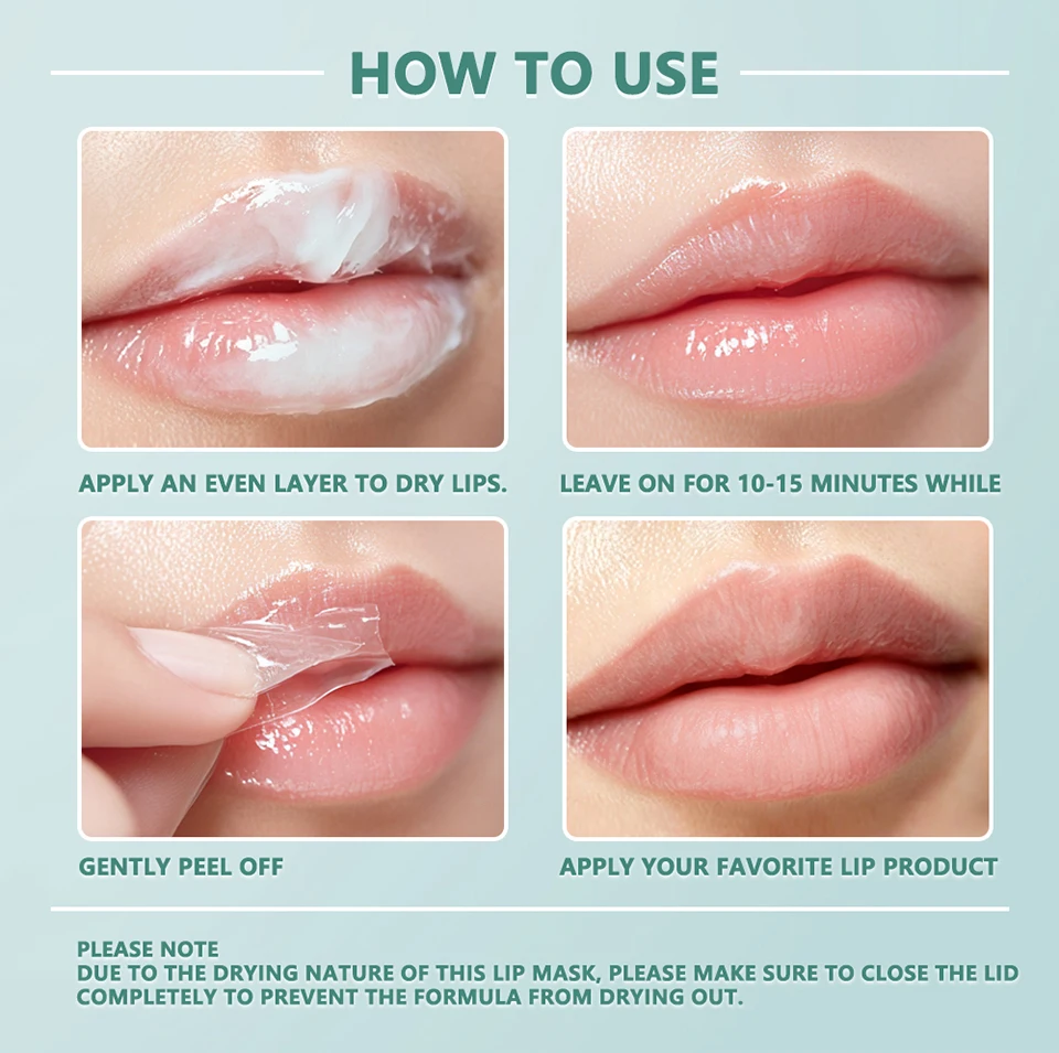 Gentle Peel Off Lip Mask Exfoliator Deep Nourishing Lip Care Soothes Dry Chapped Lips Make Daily Lip Treatment for All Skin Type