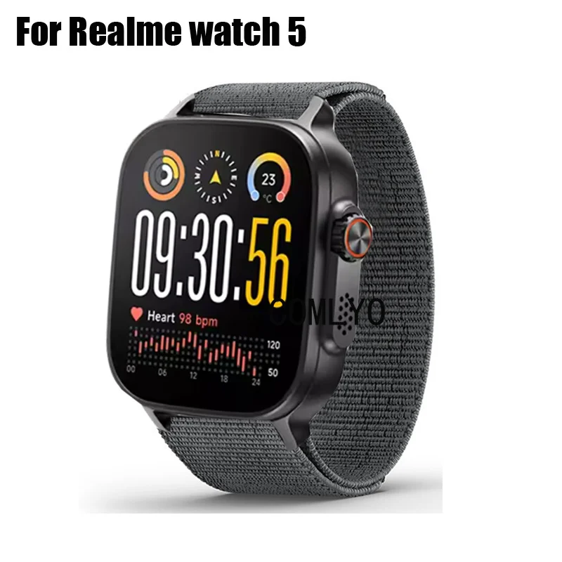 لساعة Realme 5 حزام ساعة ذكية باند هوك آند لوك حزام نايلون رياضي للنساء والرجال