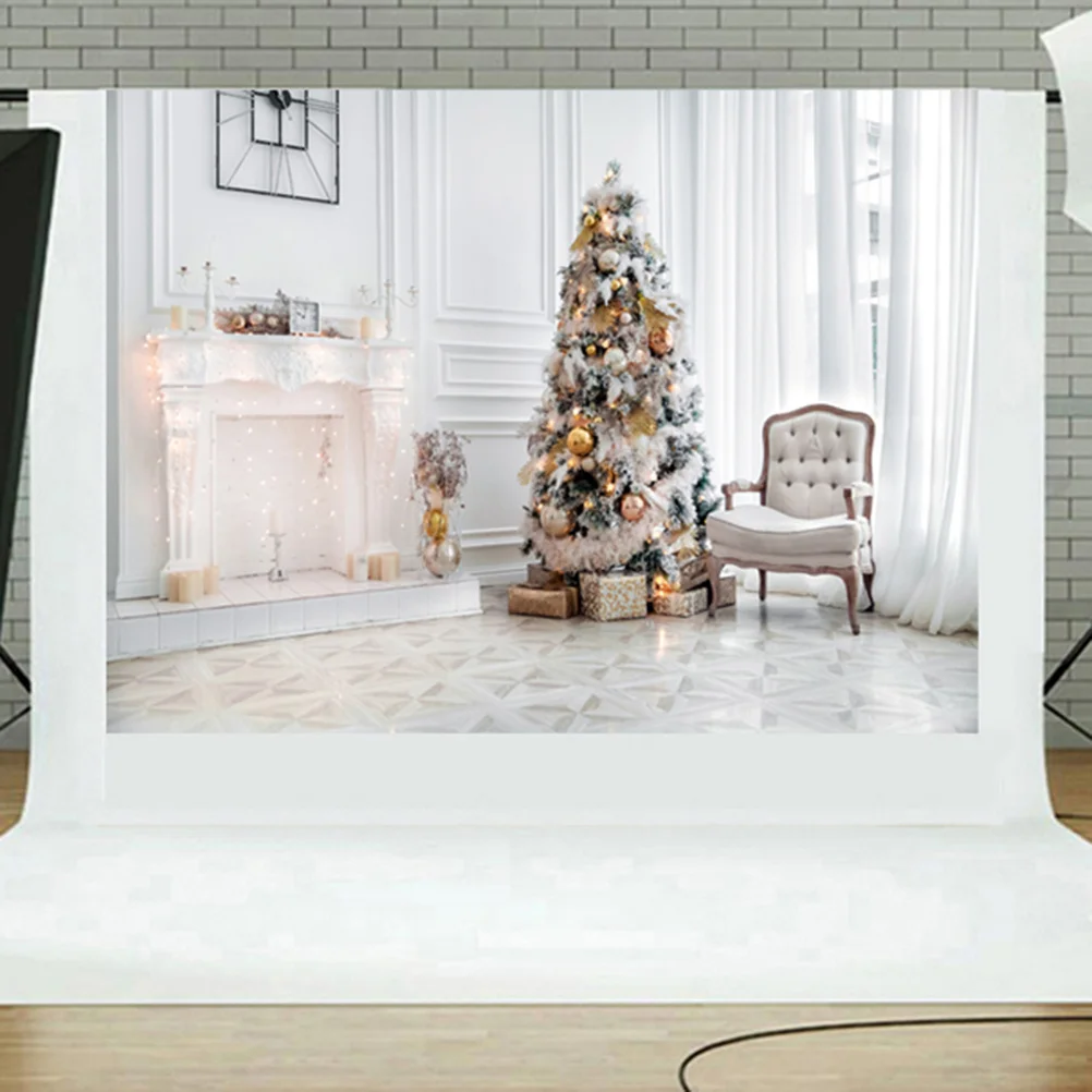 

Christmas Tree Photo Backdrop 5x3ft Durable Wear-Resistant Ideal for Party and Family Photos Photo Backgrounds
