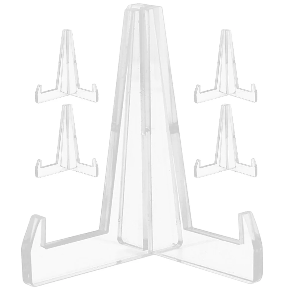 

5Pcs Acrylic Display Stands Jade Plate Holders Decorative Display Rack for Home Kitchen Porcelain Cup Storage Tea