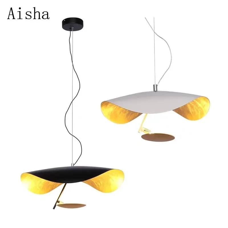 Postmodern Curved LED UFO Pendant Light  Home Decoration Chandelier Living Room Dining Kitchen Chandelier  Home Decore