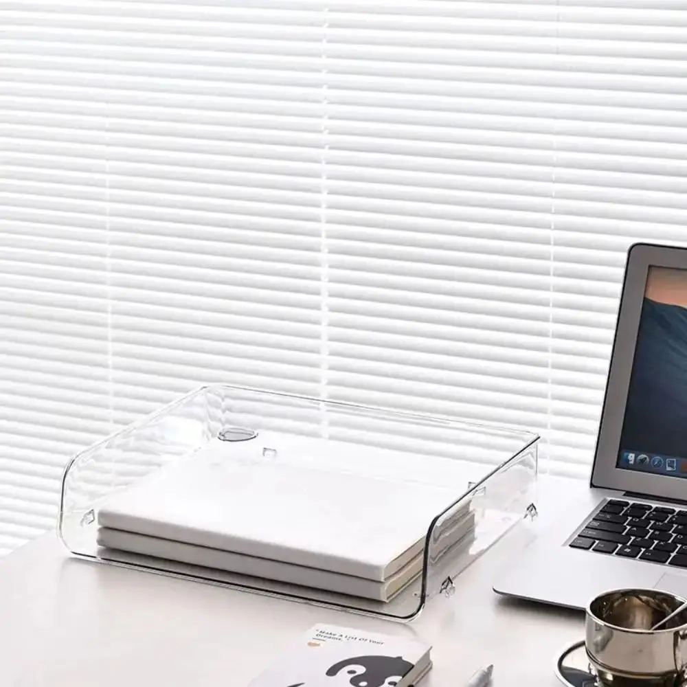 

Stackable Brochure Holder Large Capacity Space Saving A4 Document Paper Organizer Reusable Stable Base