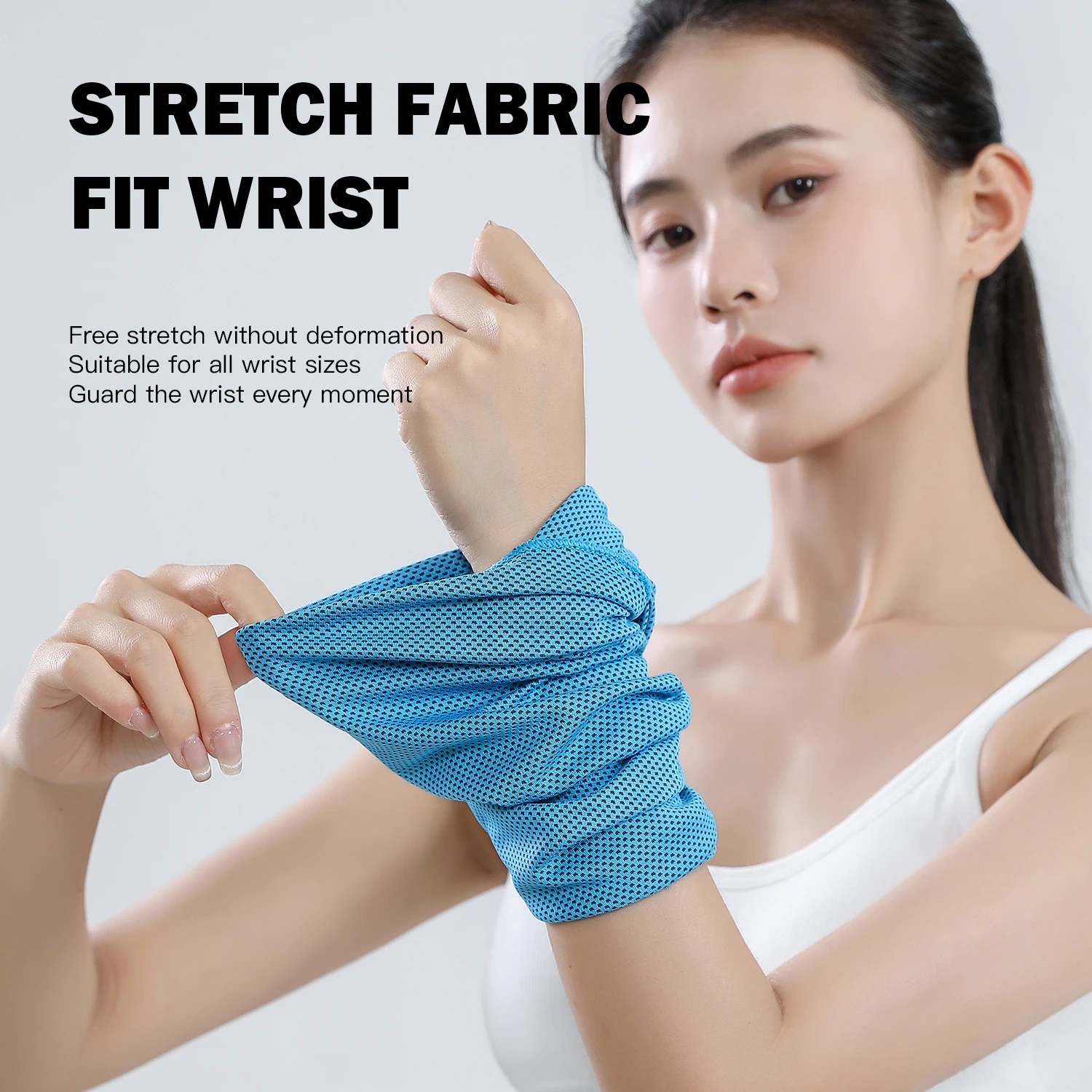 1PC Coldness Sweat Towel Cuff Wristband Sport Bracer Wrist Support Band Tennis Guard Protector Strap Gym Fitness Run Sweatband