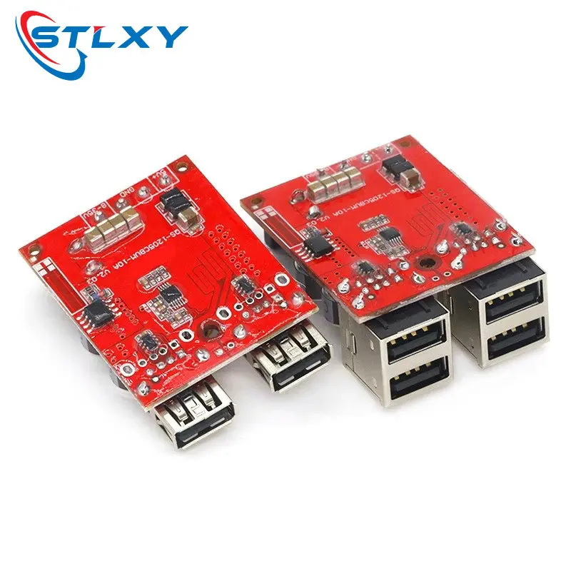 DC-DC Vehicle Charging Board 8V-35V 5V 8A Power Supply Depressurization Module 2 4 port USB Output mobile Charger