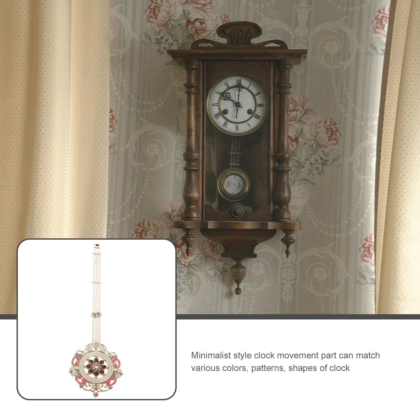

Quartz Pendulum 33cm Gold Replacement for Wall Clocks Metal Replacement Pendulum For Wall Clock Parts Decor Accessories