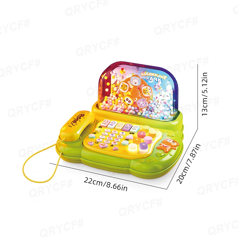 Baby Musical Phone Toys Snowflake Toddler Interactive Learning Toy Lights Cat Telephone Story Early Education Montessori Gift