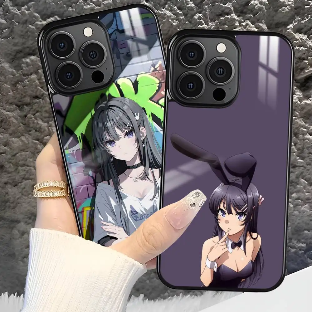 Anime Mai S-Sakurajima Phone Case MagSafe Magnetic For iPhone 16 15 14 13 12 11 Pro Plus Max Mini Wireless Charger Funda