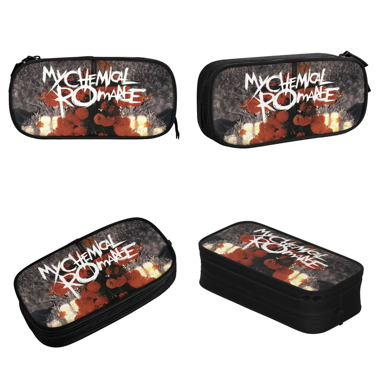 Imagem -02 - Mcr Band Punk Rock Pencil Cases my Chemical Romance Pen Box Bolsa Meninas e Meninos Grande Capacidade Material Escolar Cosmético