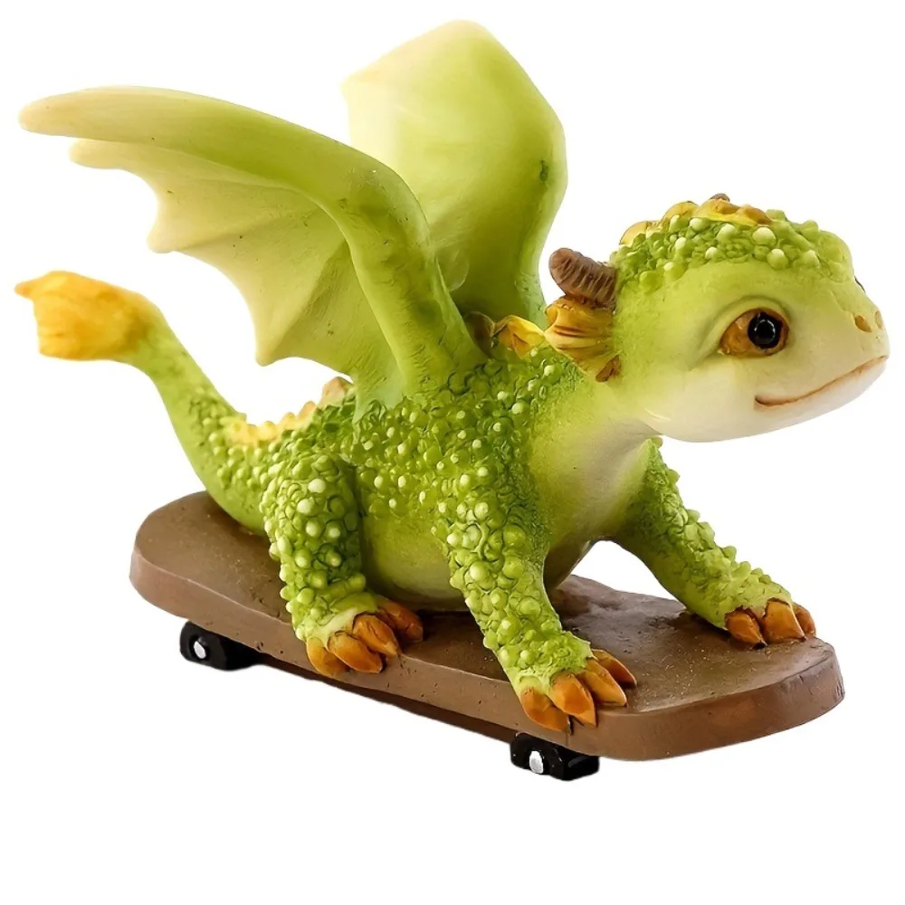 

Handicraft Mini Cute Dragon Ornament Waterproof Statue Dragon Resin Sculpture Funny Doll Ornament Dinosaur Models