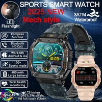 2025 New Sports Smart Watch Men 3ATM Waterproof 1.75 Inch HD Screen HD Bluetooth Call Multiple Sports Mode Compass Smartwatches