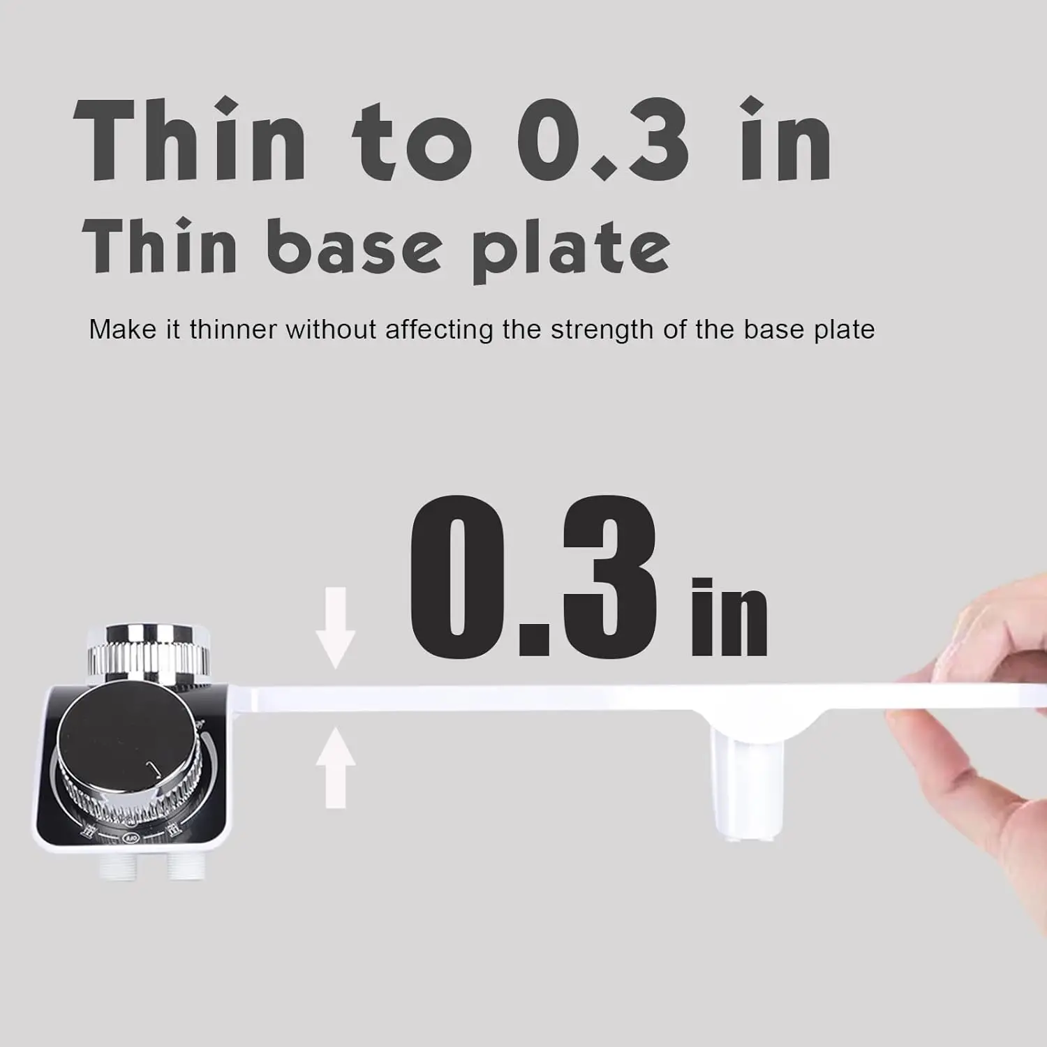 مرفق CloudUda Bidet لمقعد المرحاض الساخن والبارد مع فوهات مزدوجة للتنظيف الذاتي والتحكم في الضغط القابل للتعديل #3